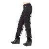 Unisex Long Pant Circles Black Bondage Pants Buckles Detachable Trousers